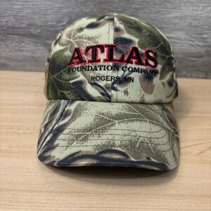 Atlas Founation Company Hat Cap Strap Back Brown Camo Camouflage Hunting